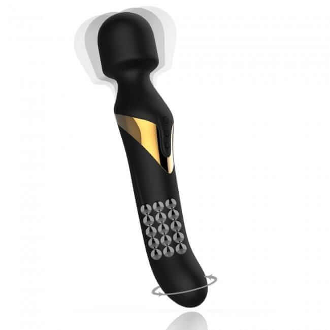 Dual Orgasms Stimulator Massager - Black & Gold - Thorn & Feather