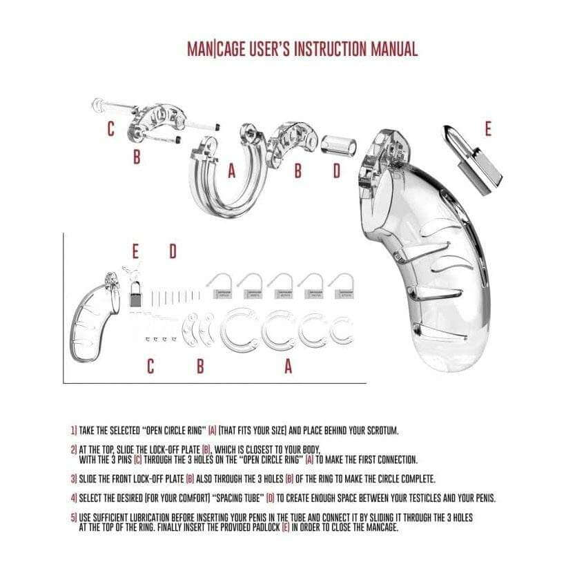 Mancage Model 1 Chastity 3.5 Inch Cock Cage - Thorn & Feather