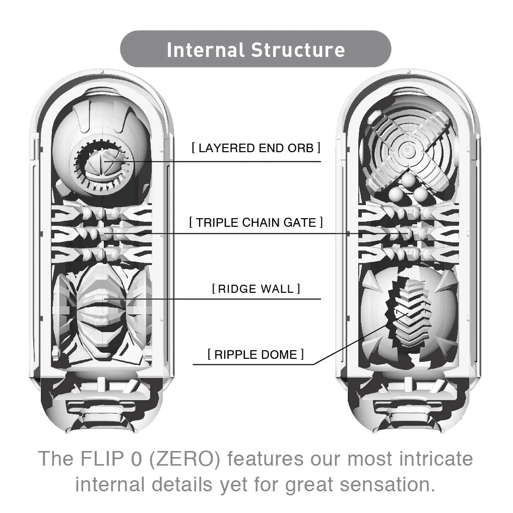 Tenga FLIP HOLE 0 (ZERO) - Black - Thorn & Feather