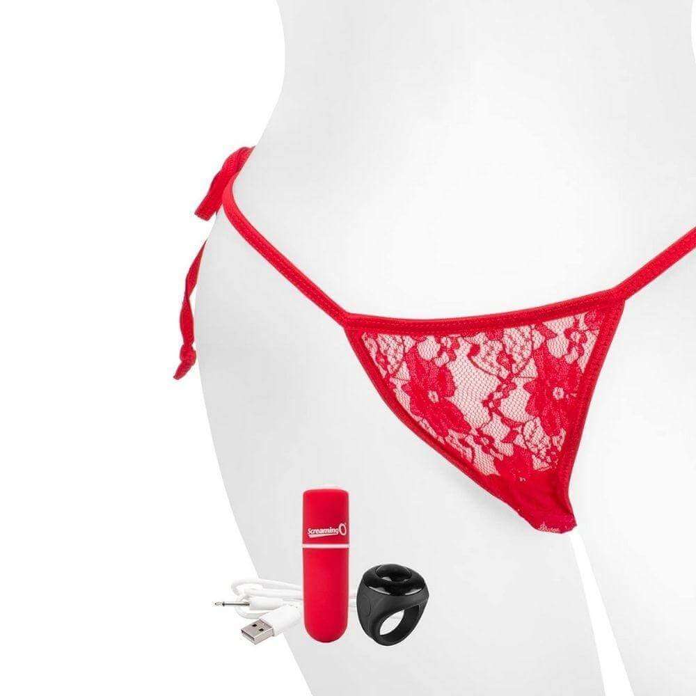 My Secret Rechargeable Remote Control Panty Vibe - Red - Thorn & Feather