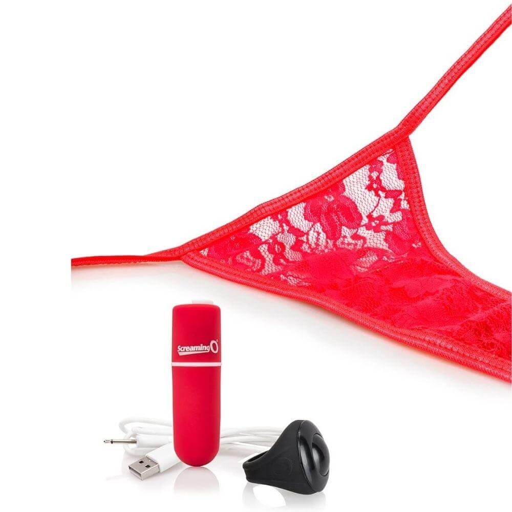 My Secret Rechargeable Remote Control Panty Vibe - Red - Thorn & Feather