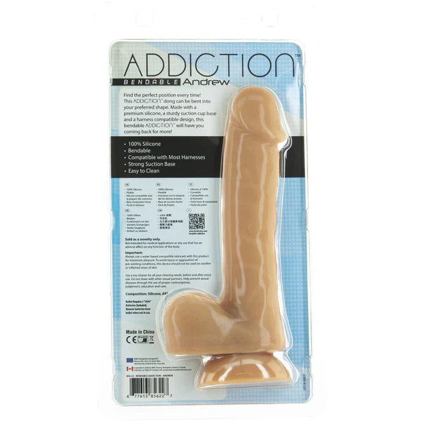 Addiction Bendable 8" Dong - Andrew