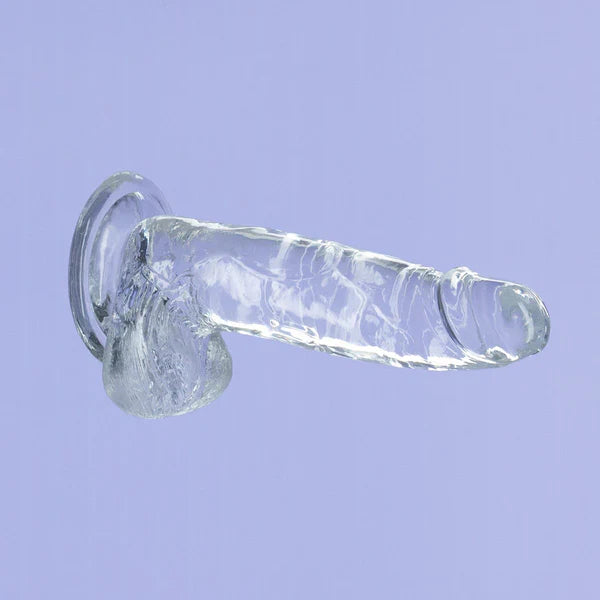 Addiction Crystal 7" Clear Dildo with Balls