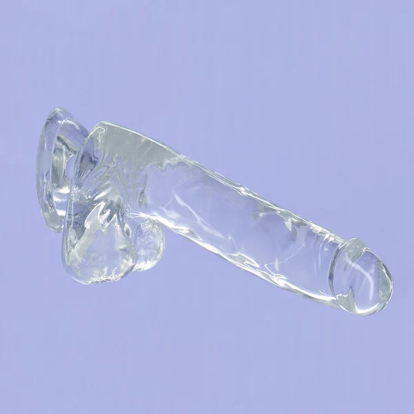 Addiction Crystal 8" Clear Dildo with Balls