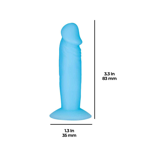 Silly Willy Glow in the Dark 3.3" Silicone Dildo - 12 pcs