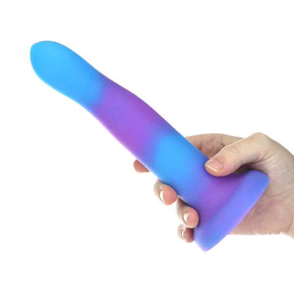 Rave by Addiction - 8" Glow in the Dark Dildo - Blue Purple