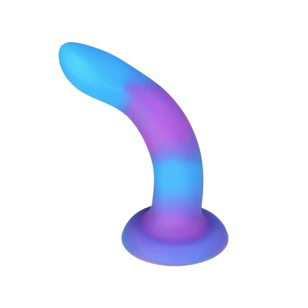 Rave by Addiction - 8" Glow in the Dark Dildo - Blue Purple