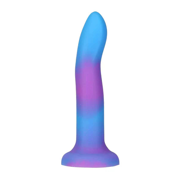 Rave by Addiction - 8" Glow in the Dark Dildo - Blue Purple