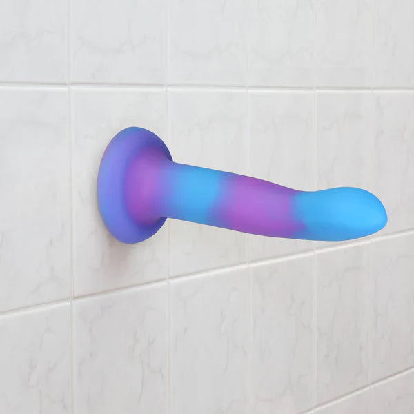 Rave by Addiction - 8" Glow in the Dark Dildo - Blue Purple