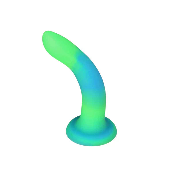 Rave by Addiction - 8" Glow in the Dark Dildo - Blue Green