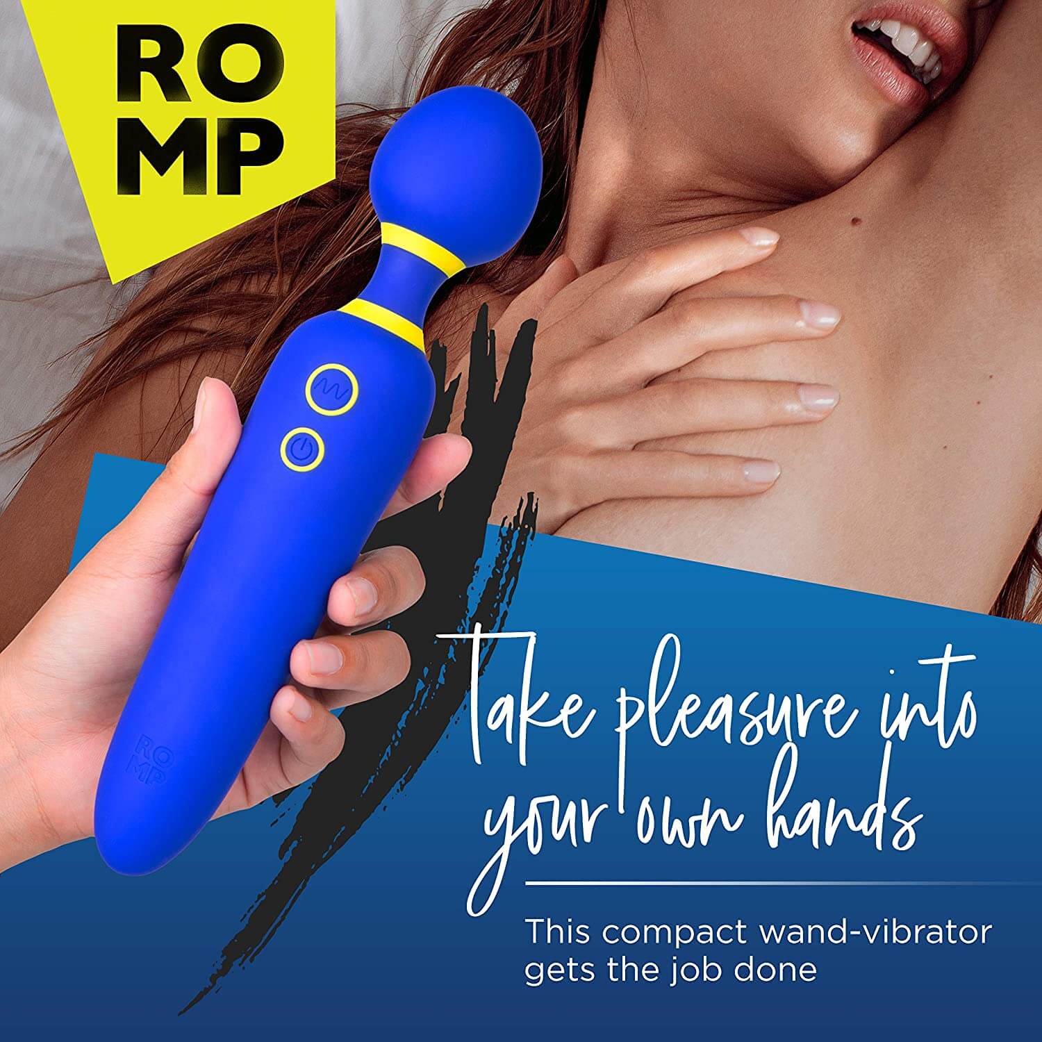 Romp Flip Wand Massager - Blue - Thorn & Feather