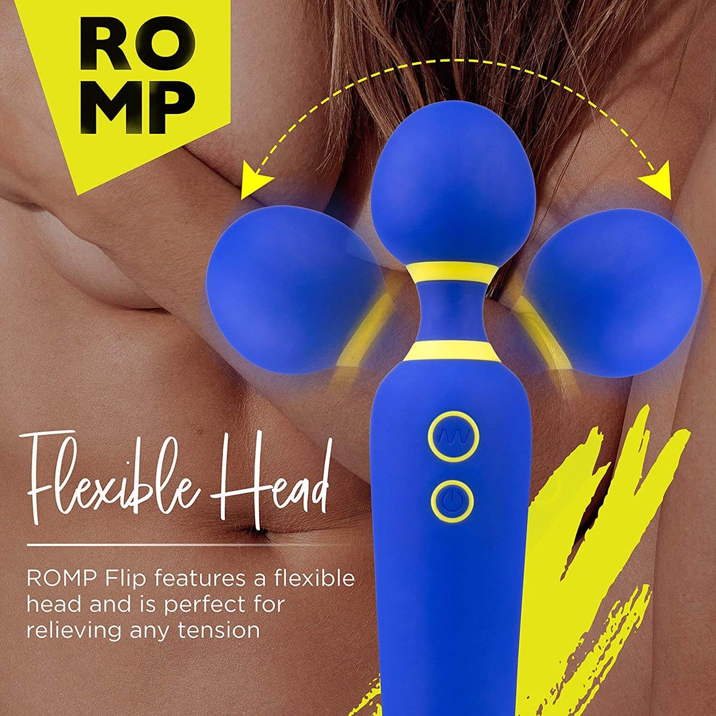 Romp Flip Wand Massager - Blue - Thorn & Feather