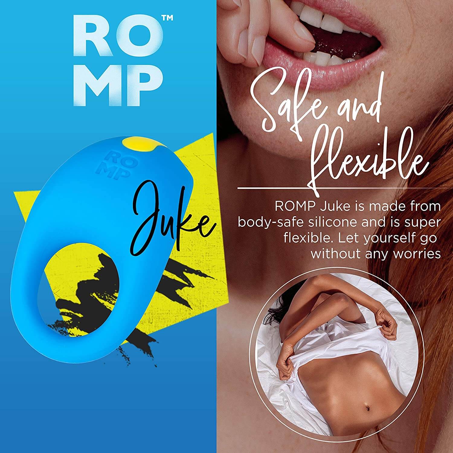 Romp Juke Vibrating Cock Ring - Blue - Thorn & Feather