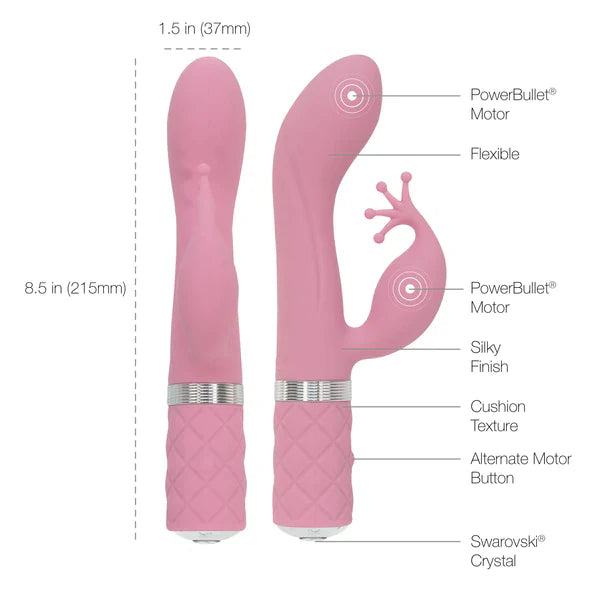 Pillow Talk Kinky - Dual Massager - Pink - Thorn & Feather