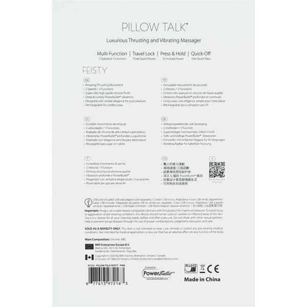 Pillow Talk Feisty Thrusting Vibrator