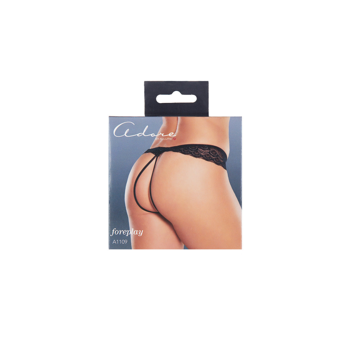 Foreplay Crotchless Panty - Black