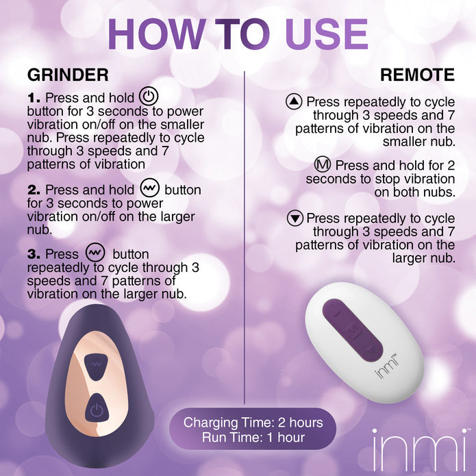 Inmi Vibrating Silicone Grinder w/ Remote Control