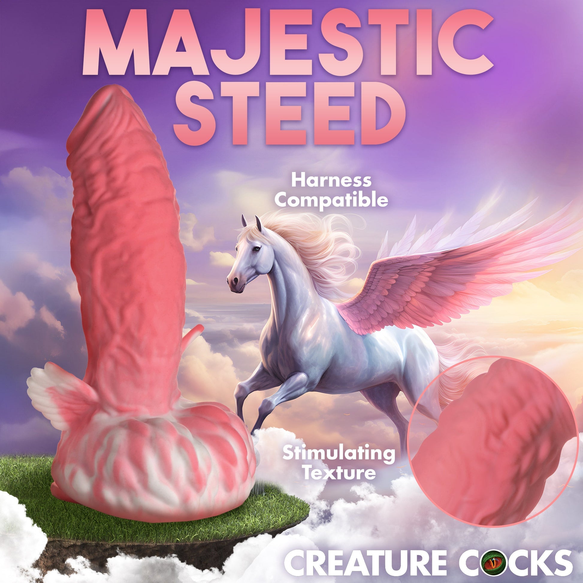 Pegasus Pecker Winged Silicone Creature Dildo - Thorn & Feather