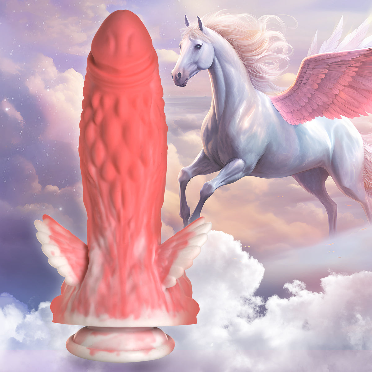 Pegasus Pecker Winged Silicone Creature Dildo - Thorn & Feather