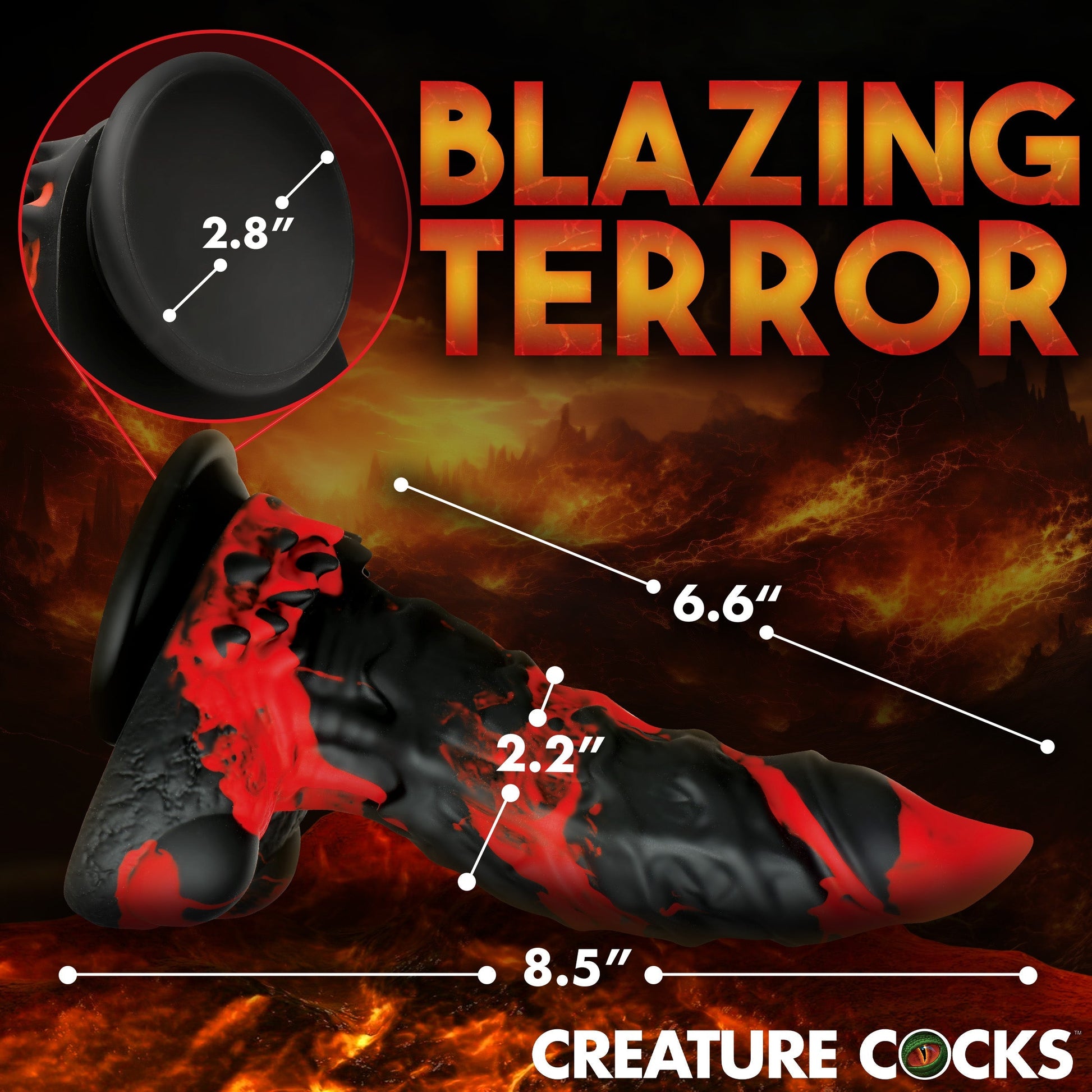 Fire Demon Monster Silicone Creature Dildo - Thorn & Feather