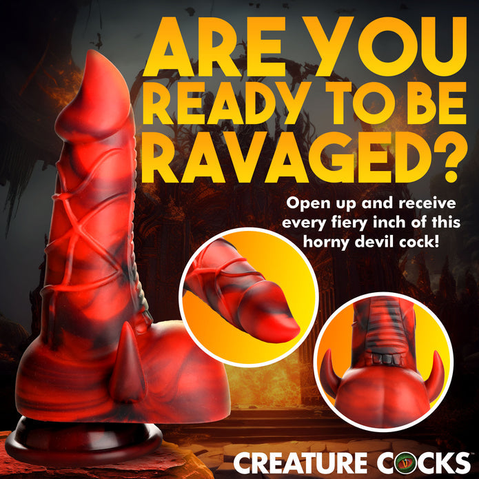 Horny Devil Demon Silicone Creature Dildo - Thorn & Feather