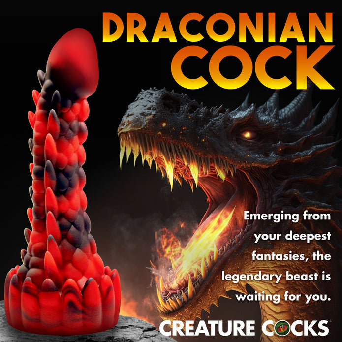 Demon Rising Scaly Dragon Silicone Creature Dildo - Thorn & Feather