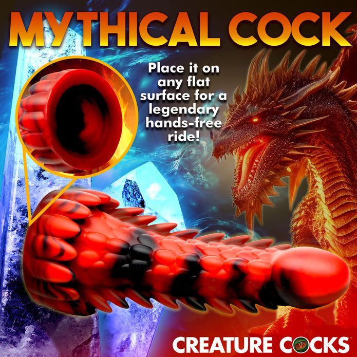 Demon Rising Scaly Dragon Silicone Creature Dildo - Thorn & Feather