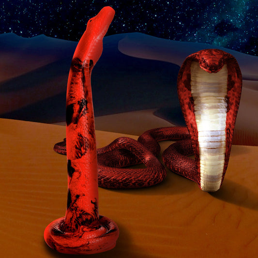 King Cobra X-Large 18" Long Silicone Creature Dildo - Thorn & Feather