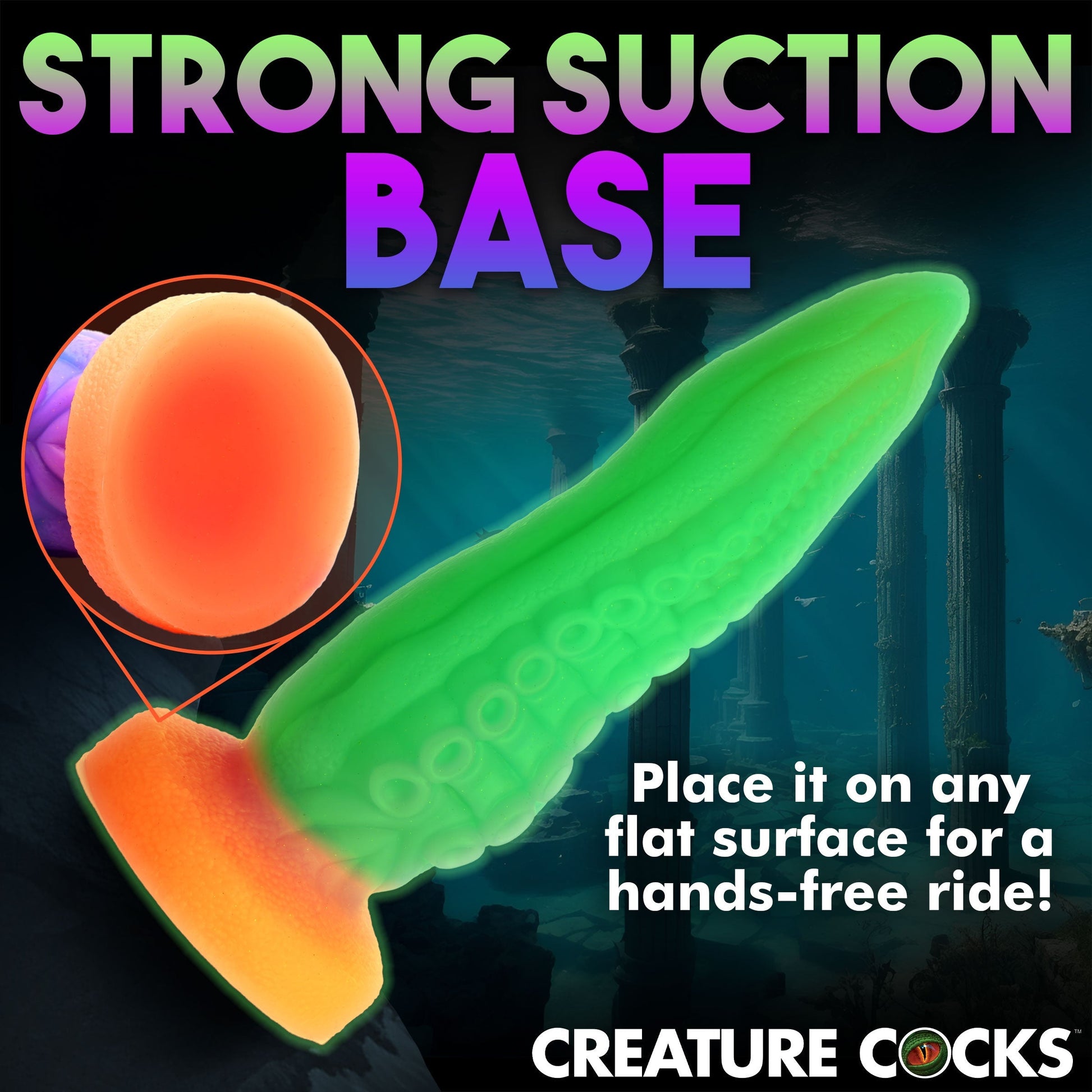 Tenta-Cock Glow-in-the-Dark Silicone Creature Dildo - Thorn & Feather