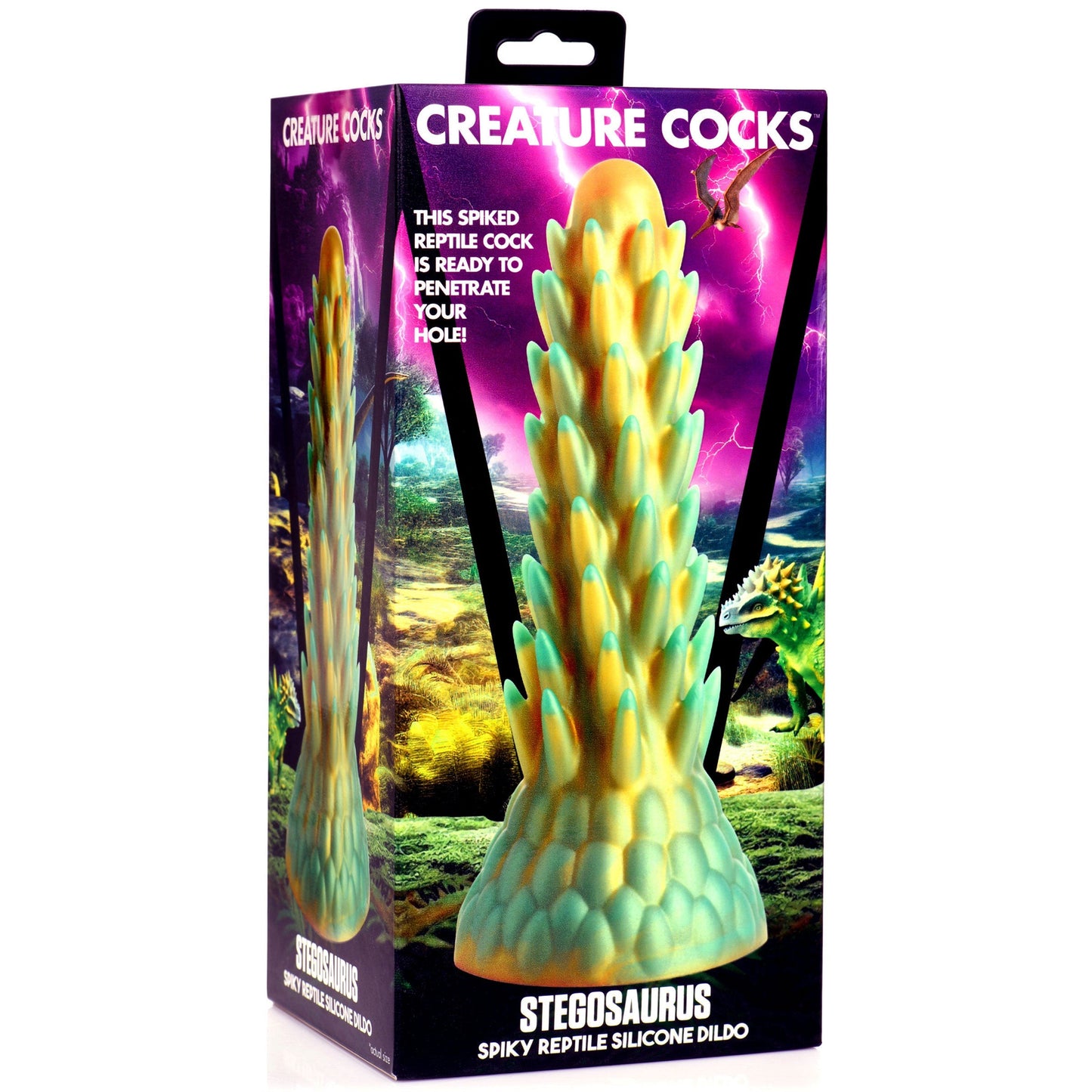 Stegosaurus Spiky Reptile Silicone Creature Dildo - Thorn & Feather