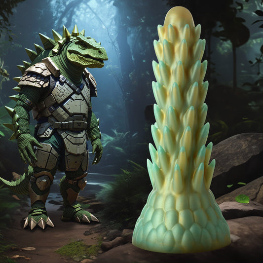 Stegosaurus Spiky Reptile Silicone Creature Dildo - Thorn & Feather