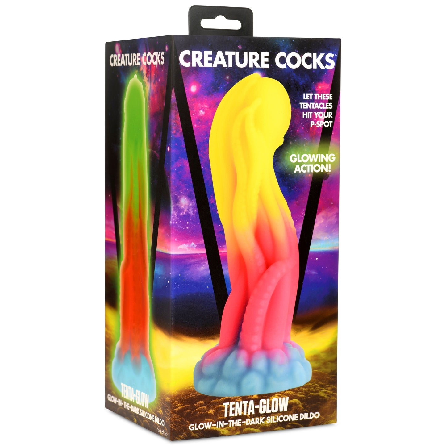 Tenta-Glow Glow-In-The-Dark Silicone Creature Dildo