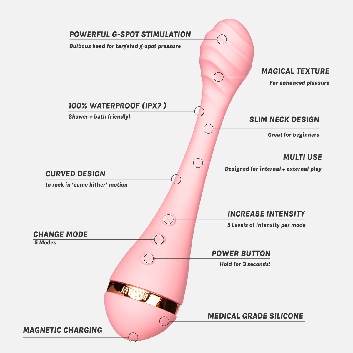 Vush Myth G-Spot Vibrator - Thorn & Feather