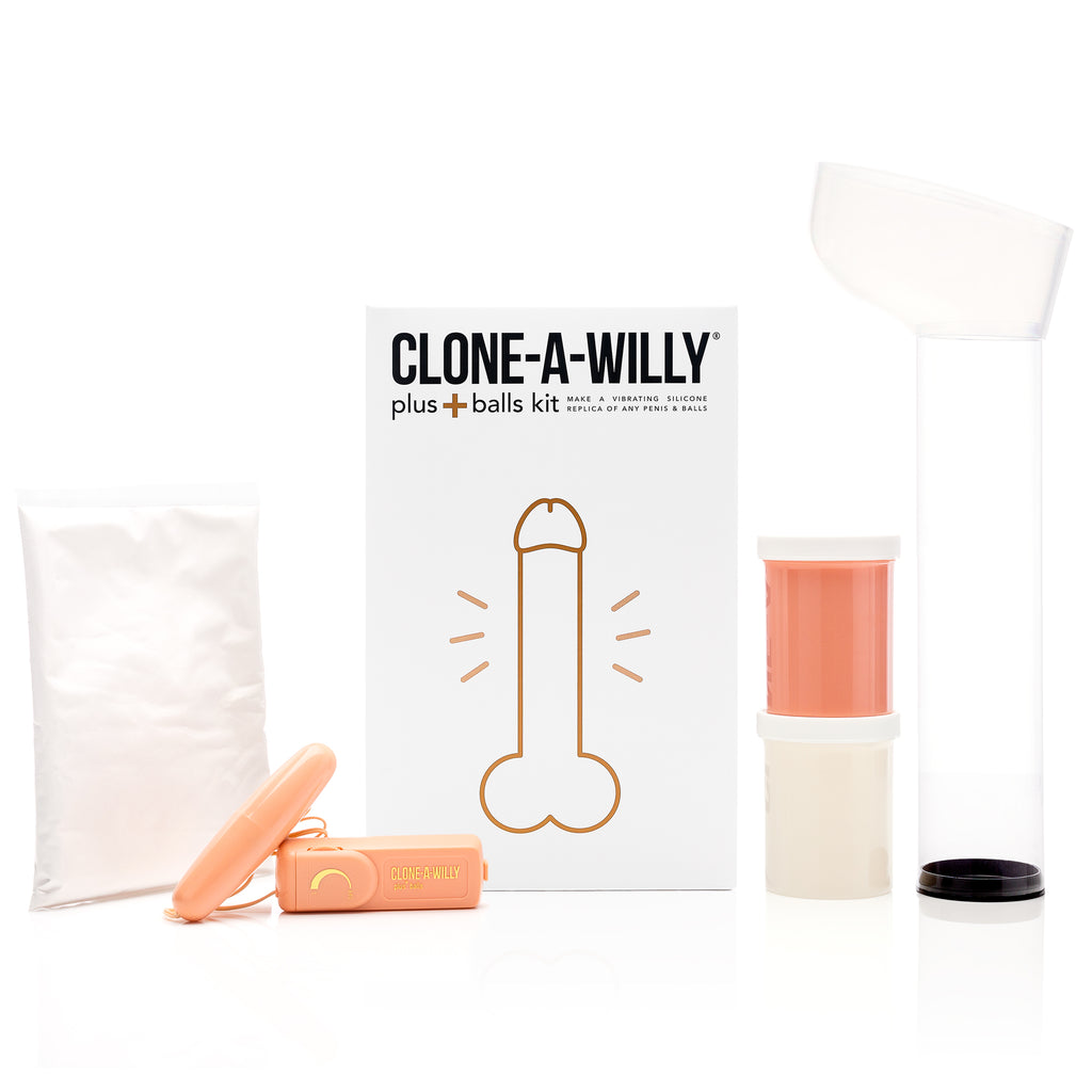 Clone a Willy DIY Vibrating Silicone Penis with Balls - Light Tone - Thorn & Feather