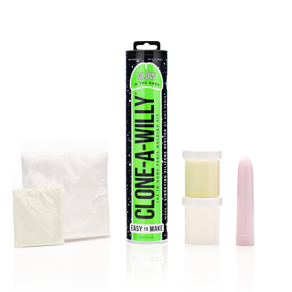 Clone a Willy DIY Vibrating Silicone Penis - Glow in the Dark Green - Thorn & Feather