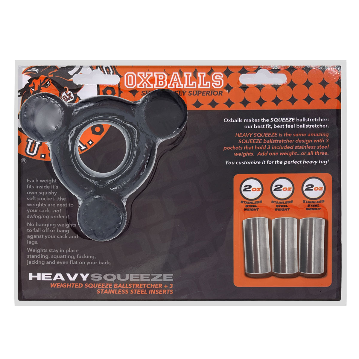 Oxballs Heavy Squeeze Ballstretcher - Black