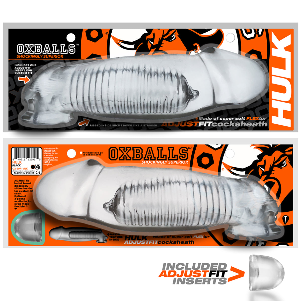 Oxballs HULK AdjustFit Cocksheath – Clear