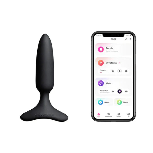 Lovense Hush 2 App-controlled Vibrating Butt Plug - 1 Inch - Thorn & Feather