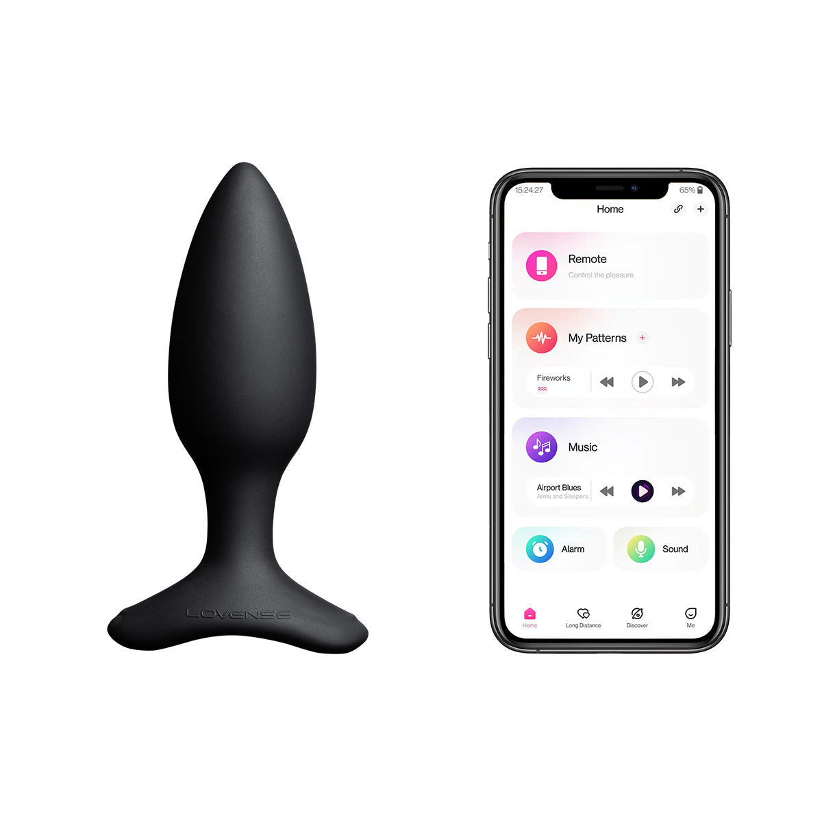 Lovense Hush 2 App-controlled Vibrating Butt Plug - 1.5 Inch - Thorn & Feather