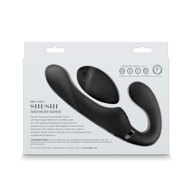 ShiShi Midnight Rider Strapless Strap-on with Remote - Black