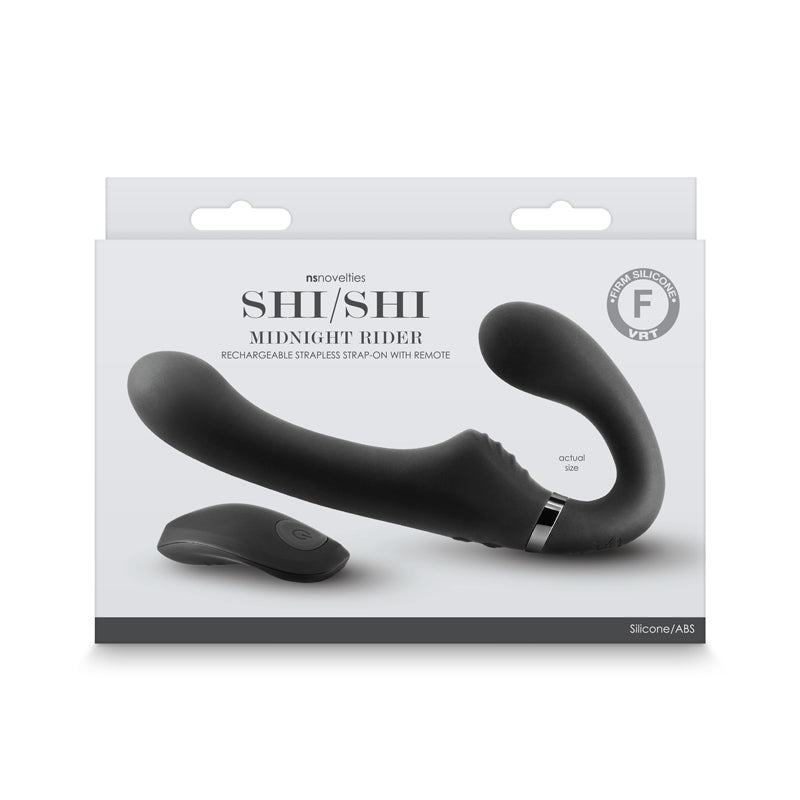 ShiShi Midnight Rider Strapless Strap-on with Remote - Black