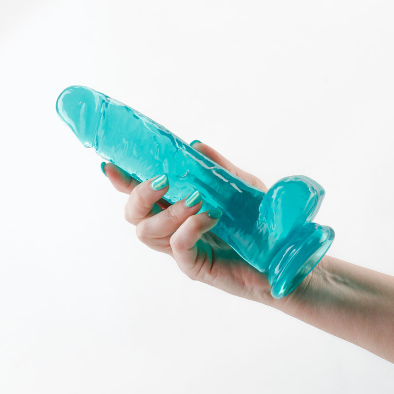 Fantasia Ballsy 7.5" Dildo - Teal