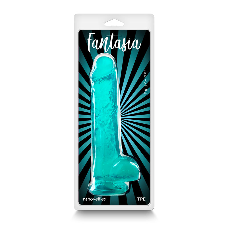 Fantasia Ballsy 7.5" Dildo - Teal