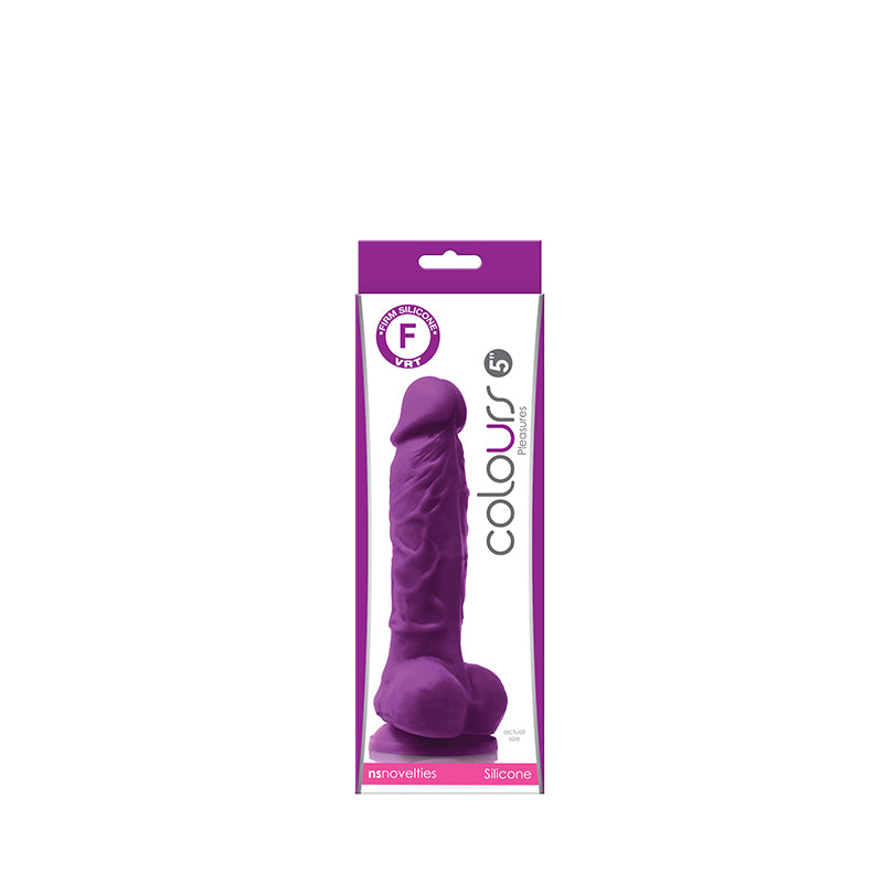 Colours Pleasures 5" Silicone Dildo - Purple - Thorn & Feather