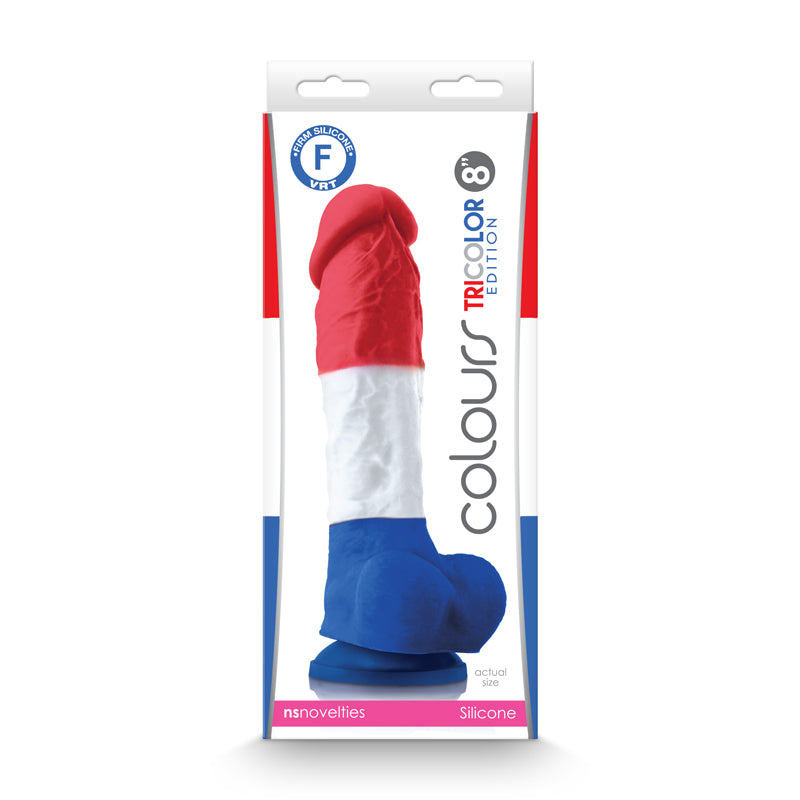 Colours Pleasures Tricolor 8" Dildo - Thorn & Feather