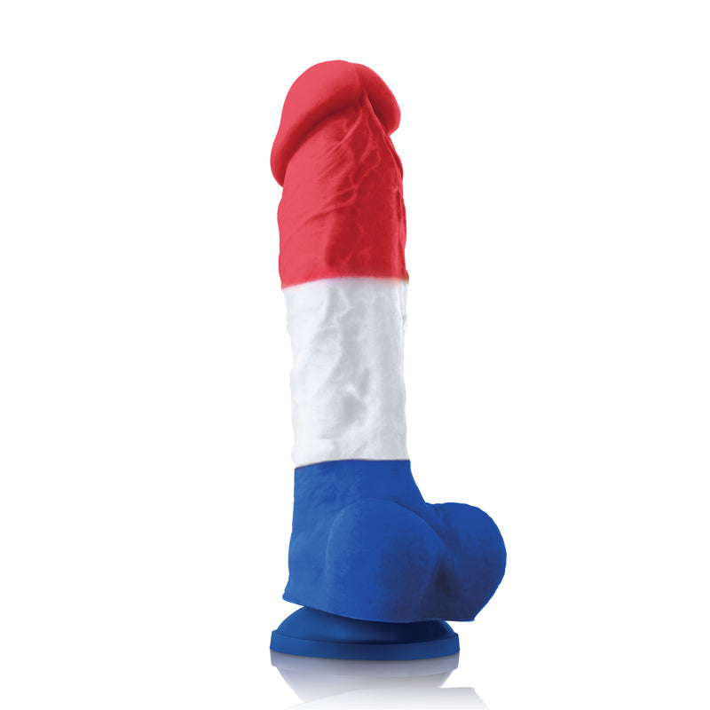 Colours Pleasures Tricolor 8" Dildo - Thorn & Feather