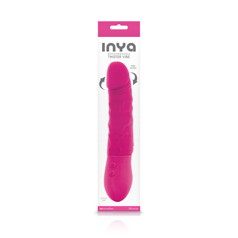 INYA Twister Realistic Vibrating Dildo - Pink - Thorn & Feather