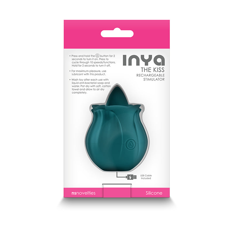 INYA The Kiss Suction & Licking Vibrator - Dark Teal