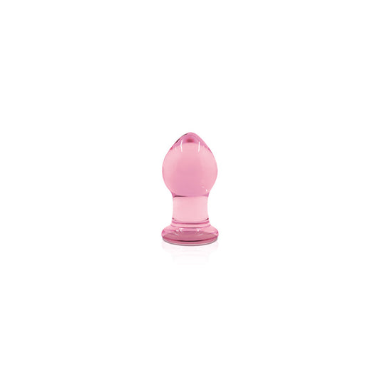 Crystal Glass Butt Plug - Small, Pink - Thorn & Feather