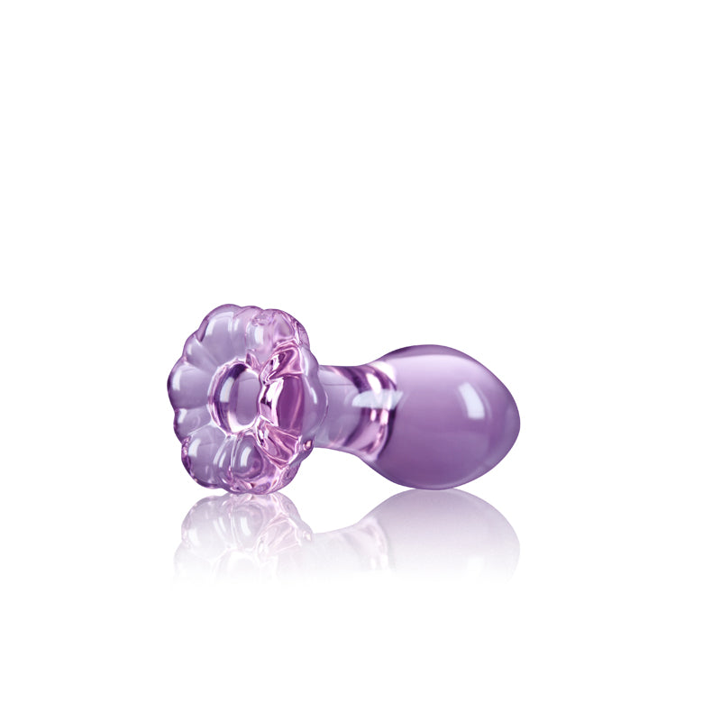 Crystal Flower Butt Plug - Purple - Thorn & Feather